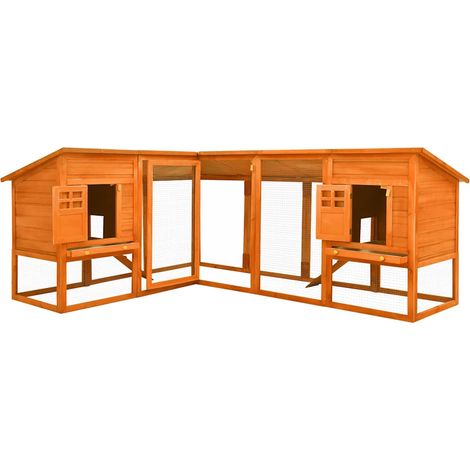 Maison Exclusive - Conigliera per Esterni Marrone in Legno Massello Abete (1/5)