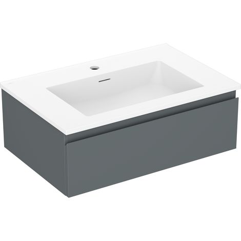 Mexen Orio gabinete de baño de 70 cm con lavabo Otis, 1 cajón, grafito mate/blanco mate - 91A10-07023-1-BF66-W18M01 (1/5)