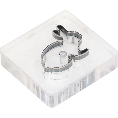 Set de 2 Poinçons Découpe Lapin en Acier Allié, Matrice Fine pour Papier Carton, Haute Dureté, Creux, 50 x 43 mm, Outil de Perforation Précision (1/5)