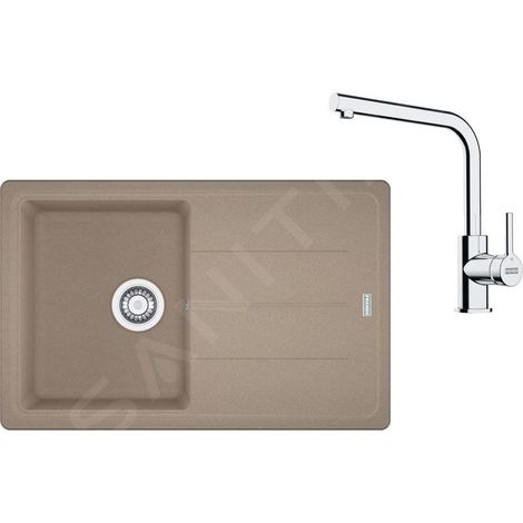 Franke Colonnes - Ensemble G263KA, évier en fragranit BFG 611-78 et robinet FP 3230.031, cachemire/chrome 114.0700.734 (1/4)