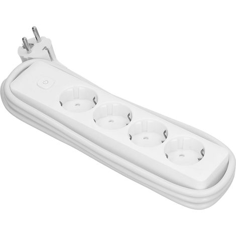 Multiprise extérieure à prises multiples, rallonge électrique, fiche de protection, 10 A, 2200 W, prise UE, 250 V, SF008‑4 (1/5)