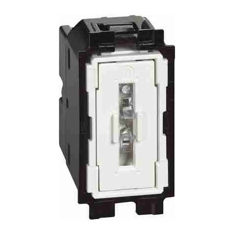 Pulsador BTIK4034 con un contacto conmutador, 10 A, 250 V CA, 1P (NA) / 1P (NC), iluminable.
