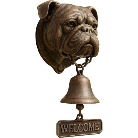 Einzigartige Bulldoggen-Türklingel – Lustiges und rustikales Design für Hundeliebhaber. Perfekte Dekoration für Zuhause und Küche (Bulldogge).