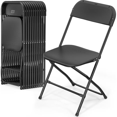 Lot De 2 Chaise Pliante, Design Ergonomique, Structure Métal Et Pet, Pour Jardin Et Bureau