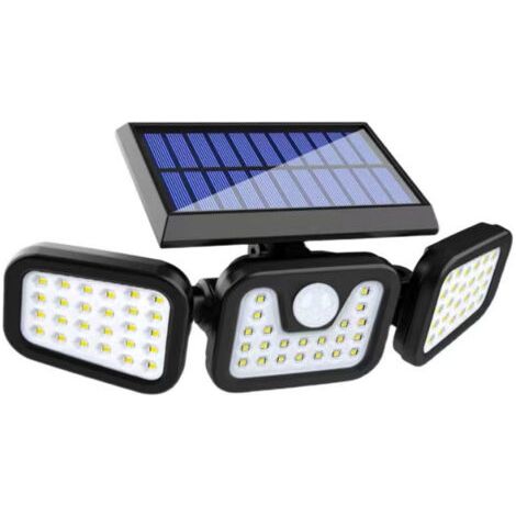 BUNTHAUS PA Lampe Solaire Extérieur74 LED, étanche IP65, éclairage grand angle 360 ​​°, lumière solaire avec détecteur de mouvement, pour jardin, entrée (1/4)