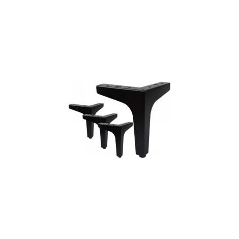 4 patas para muebles - Patas para sofá - Patas negras para muebles - 15 cm - Hierro - Triangulares - Para armarios, sofás - Crezuo
