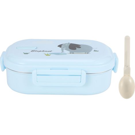 Boîte repas isotherme étanche en acier inoxydable bento japonais pour enfants récipient alimentaire bleu (1/5)
