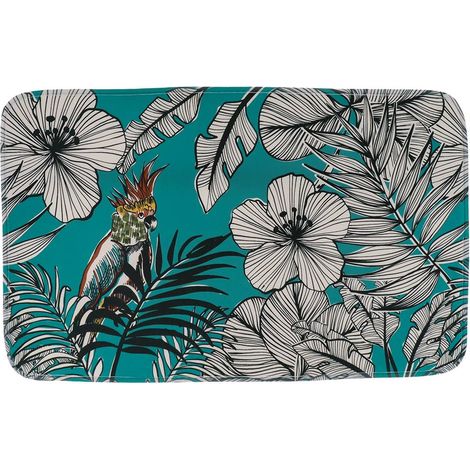 Tappeto in microfibra stampata 45x75 cm - jungle fever blu - Tendance