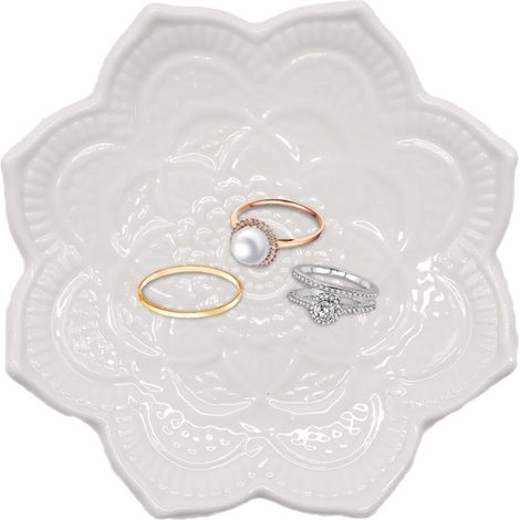 Schmucktablett, Keramik-Schmuckschale Elegante Schlüsselschale aus Keramik,Schicker dekorativer Teller, ästhetischer Schmuckschalenhalter für Schlüssel, Armbänder, Ohrringe, Ringe (1/5)