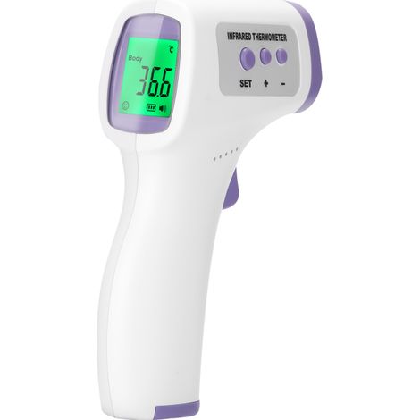 Termómetro digital infrarrojo electrónico sin contacto para la frente, dispositivo para medir la temperatura de objetos. (1/4)