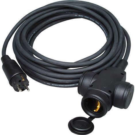 KoppKopp H07RN-F Black 10 m Triple Bipolar extension cable Kopp H07RN-F Black 10 m (1/2)