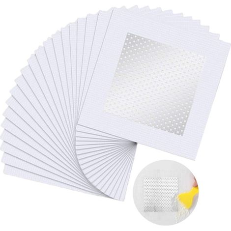Wall Repair Patch Wall Repair Kit 20 Pieces Self Adhesive Wall Patch Aluminum Wall Repair Patches for Repairing Damaged Walls and Ceiling Holes 10cm x 10cm