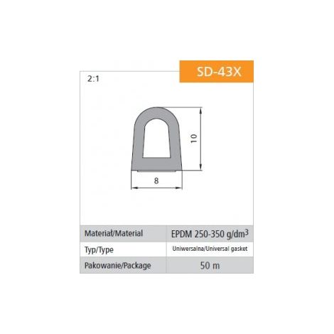 Sello negro autoadhesivo DGP 810 MB - 50,0 MB - USZ SD-43X