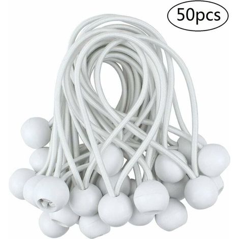Tendeur De Bille Élastique - Corde Élastique 10 cm - Pour Bâche Auvent Tente Camping - Lot De 50 Pièces