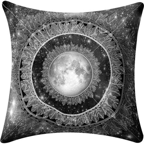 1 Housse de coussin carrée 45x45cm motif fleurs,Datura,lettres géométriques,salon,chambre (1/5)
