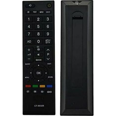 Télécommande - CT-90326 - Pour Téléviseurs Toshiba - Compatible Modèles CT-90380 CT-90386 CT-90336 CT-90351 LZD84BCE - 2 Piles AA Requises - 1 Pièce (1/5)