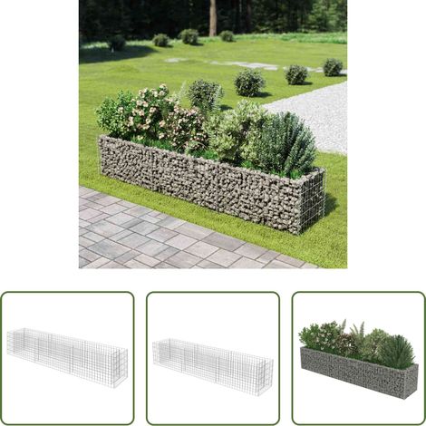 Jardinière - Lit surélevé à gabion Acier galvanisé 270x50x50 cm (1/5)