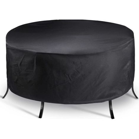 Housses pour Salons De Jardin Ronde 200x94cm, Imperméable Housse De Table Exterieur Ronde, Housse De Protection Salon De Jardin 420D Tissu, Coupe-Vent (1/4)