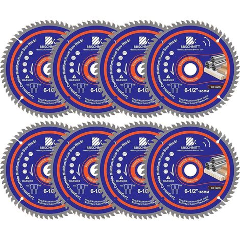 Lame de scie circulaire multifonction 165mm 60 dents pour bois, métal, alu (1/5)
