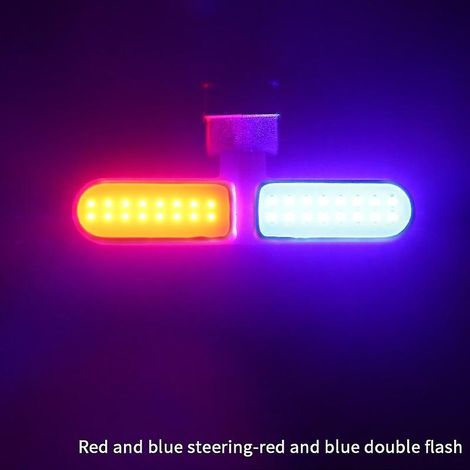 Feu arrière de vélo à LED, plusieurs modes d'éclairage, chargement USB, LED clignotante pour VTT et vélo de route. (1/5)
