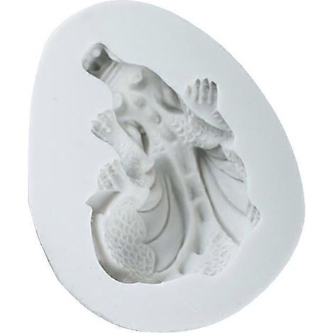 Schicke Dinosaurier-Osterform, interessante Silikonform, Fondant-Kuchenform, Schokoladenform, kreatives Backwerkzeug für die Heimbäckerei-953cm-White (1/3)