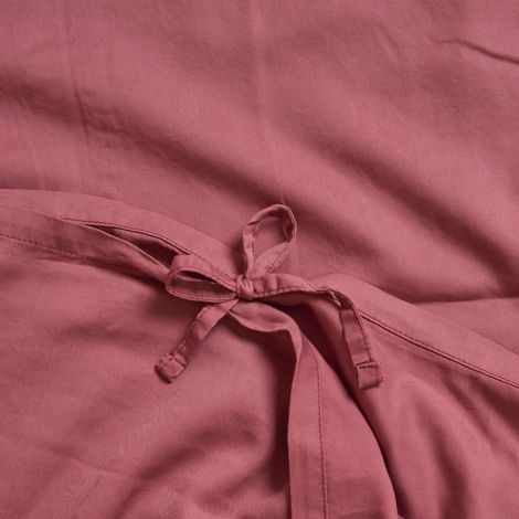 Housse de Couette en Lyocell Sergé Mat Respirante et Thermorégulatrice Rose Poudré - PANGIVO