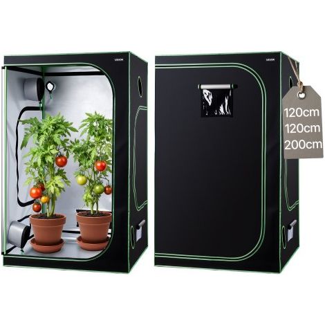 Chambre de Culture - 120x120x200 cm Tente de Culture Plantes (1/5)
