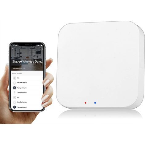 Smart Wireless ZigBee Gateway, Tuya ZigBee Smart Gateway Hub, Smart Life APP Wireless Remote Control, for All Tuya ZigBee 3.0 Smart Products, Smart Home Bridge Tuya