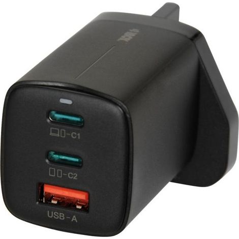 iBOX C-65 Negro, cargador universal GaN 65W Enchufe del Reino Unido (1/5)
