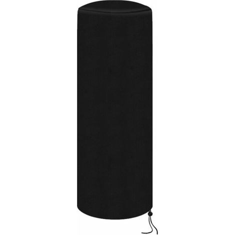 Housse de protection étanche pour chauffage de terrasse en tissu Oxford respirant et respirant pour chauffage rond 50 x 50 x 120 cm Noir (1/5)