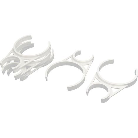 Support serrage à double clip 124 mm long, 5 pièces, pour réservoir filtre eau RO (1/3)