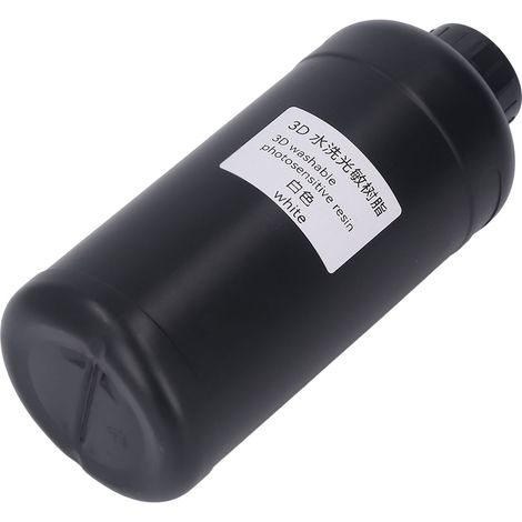 3D-Druckerharz 1000 ml Hochfestes, lichthärtendes, wasserlösliches Photopolymerharz, universell für LCD und DLP, weiß (1/5)
