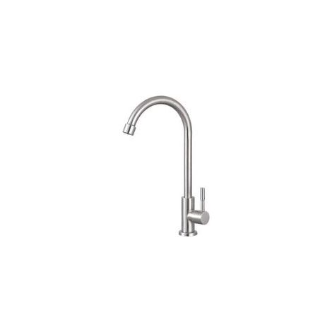 Rubinetto singolo in acciaio inox per acqua fredda, ideale per cucina, lavello, lavabo o rubinetto con filtro acqua - Crezuo (1/4)