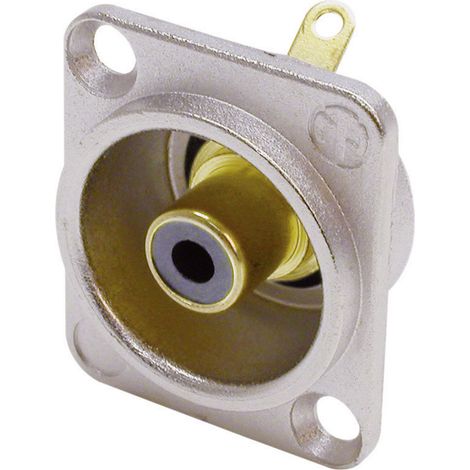 Neutrik NF2D0 Cinch-Steckverbinder Flanschbuchse, Kontakte gerade Polzahl: 2 Silber, Schwarz 1 St. (1/2)