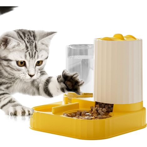 Distributeur automatique de nourriture pour chat 2 en 1 - Grand bol (1/5)