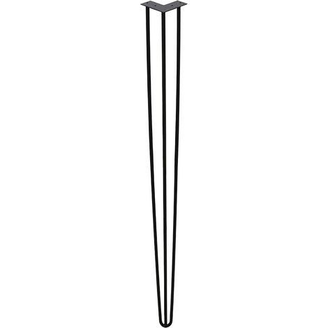 Randaco 4x Hairpin Legs Möbelfüße Tischläufer schwarz Hairpin Legs 3 Bügel, für Esstisch 72cm (1/5)