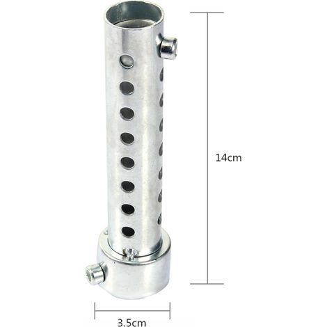 Silencieux moto universel 35mm, DB Killer silencieux d'échappement amovible en fer, insert baffle anti-bruit pour tuyau 35/42/45mm - Argent