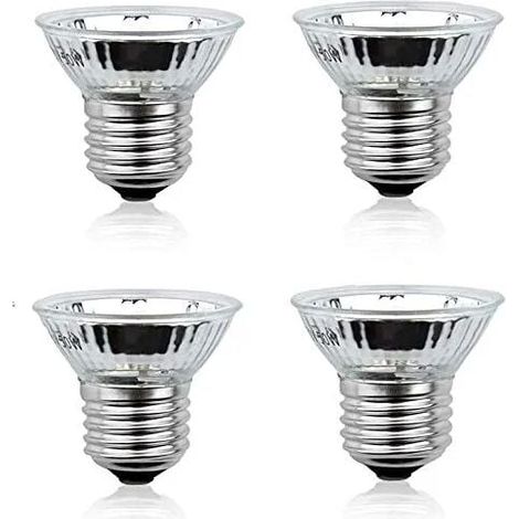 50W E27 UVA+UVB Full Spectrum Heating Bulb, Dimmable, 220-240V, Tanning Bulb for Reptiles, Amphibians, Lizards (Pack of 4, Warm White 2700K) (1/5)