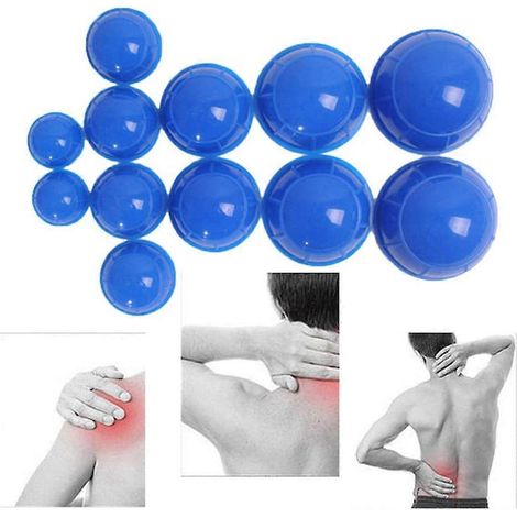 12-teiliges Silikon-Schröpfset für Akupunktur und Schröpftherapie (1/5)