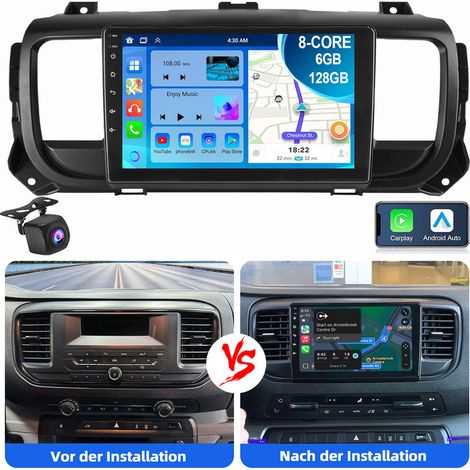 8 cœurs Android Autoradio GPS Pour Citroen Jumpy Peugeot Expert SpaceTourer 6+128G CAM (1/5)