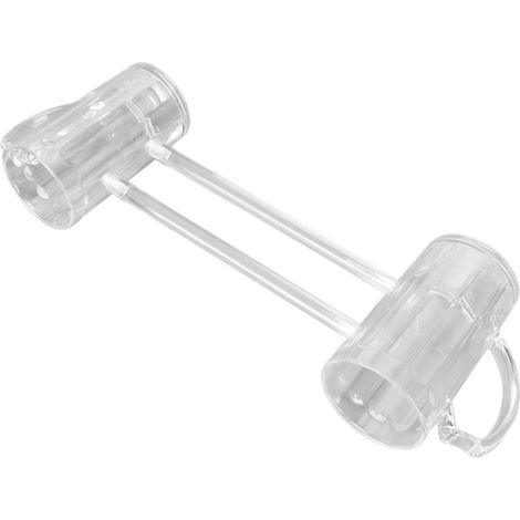 Solidaritäts-Bierglas, bruchsicher für zwei Personen, verbundenes Trinkglas für Bar/KTV, Modell A, Set mit 2 unzerbrechlichen Gläsern. (1/5)