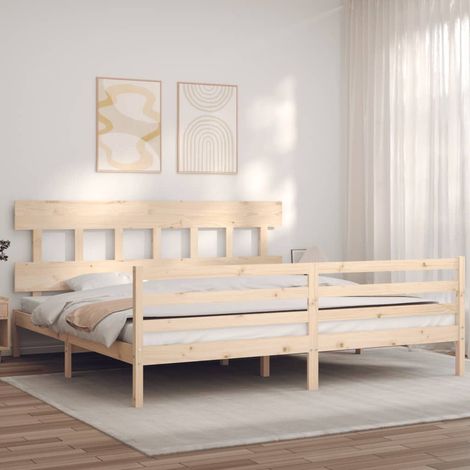 Massivholzbett mit Kopfteil 200x200 cm vidaXL (1/5)