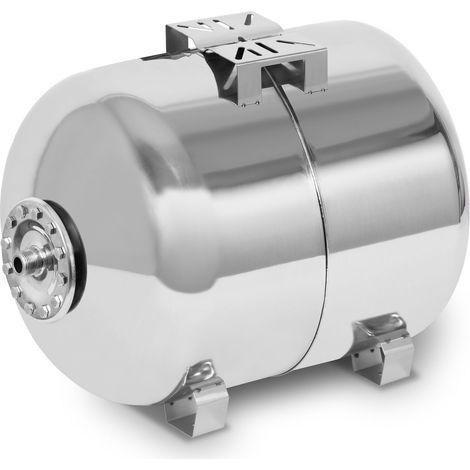 Depósito presión 100L 6 bar acero inox intensificador horizontal pared 1,2mm EBERTH (1/5)