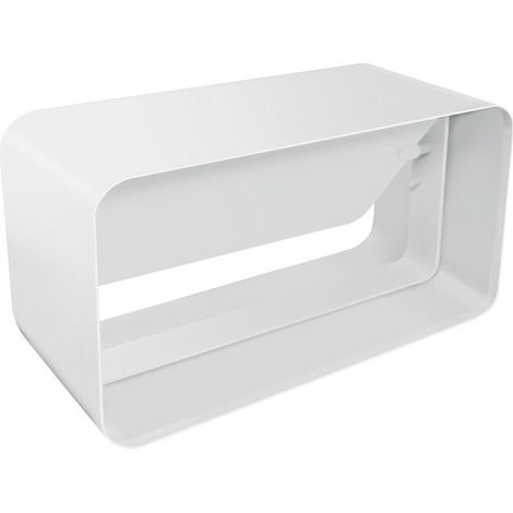 Manchon avec clapet anti-retour pour tube Ventilation rectangulaire 150 x 70 mm Blanc - First Plast