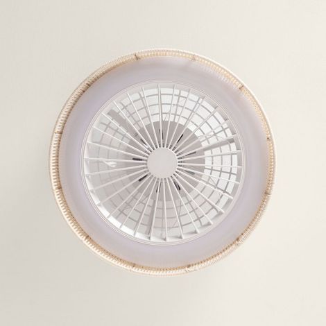 Ventilateur de Plafond avec Lumière Silencieux Algodón Alma Transparent Télécommande Petit (jusqu'à 10 m²) 50 cm Beige (1/5)
