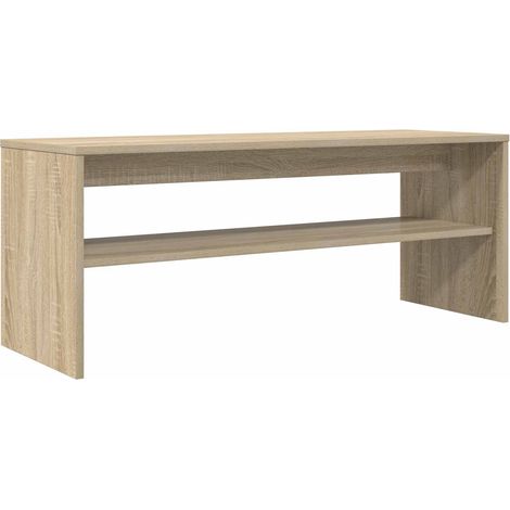 Mobile porta TV rettangolare moderno con pratico contenitore 100 x 35 x 40 cm in legno di quercia Sonoma 020058355