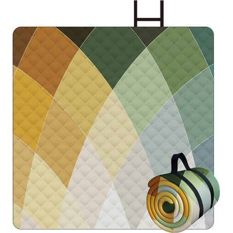 Alfombra Para Picnic - 200x200 cm - Impermeable - Antideslizante - Para Exterior Playa Camping Jardín - 1 Unidad (1/5)