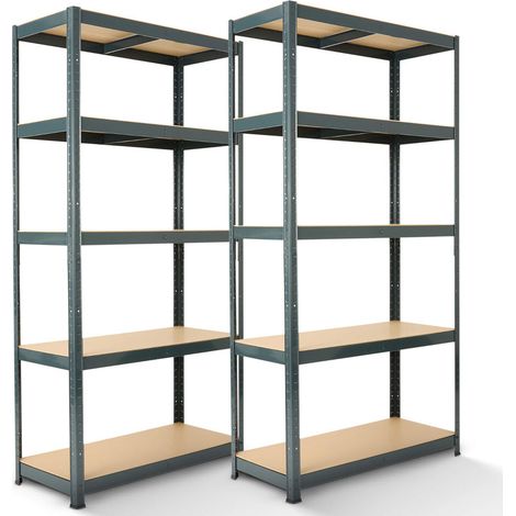Arebos – Rayonnage pour charges lourdes 180x90x30 cm – 5 étagères réglables – Capacité 875 kg – Montage sans outil – Acier galvanisé (1/5)