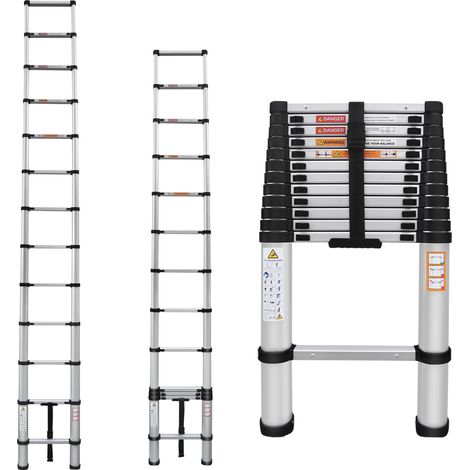EN 131 Échelle de toit pliante, télescopique et repliable en aluminium 5M/16.4ft