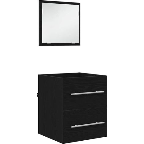 Maison Exclusive - Badezimmermöbel-Set mit Schubladen Schwarz 41